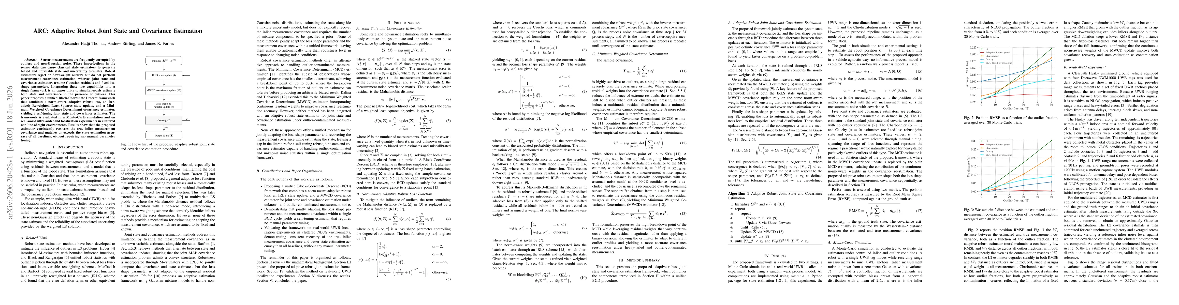 Thumbnail for ARC: Adaptive Robust Joint State and Covariance Estimation