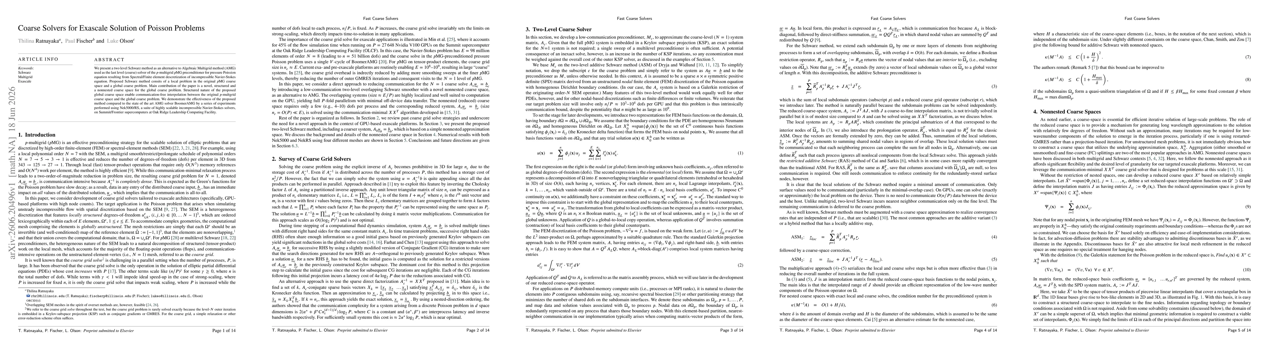 Thumbnail for CoarseSolvers for Exascale Solution of Poisson Problems