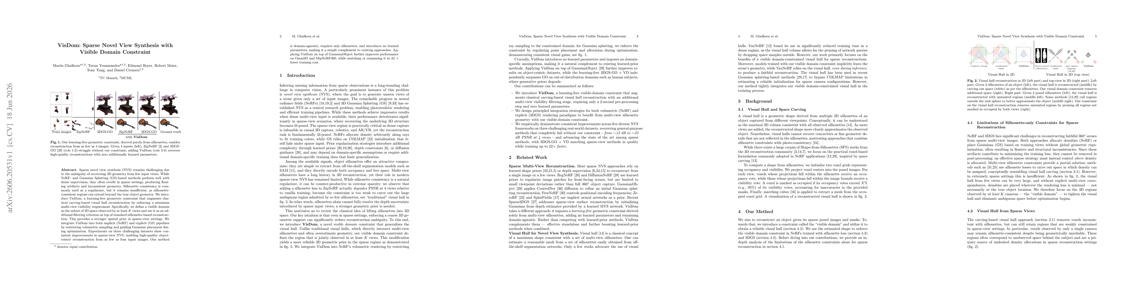 Thumbnail for VisDom: Sparse Novel View Synthesis with Visible Domain Constraint