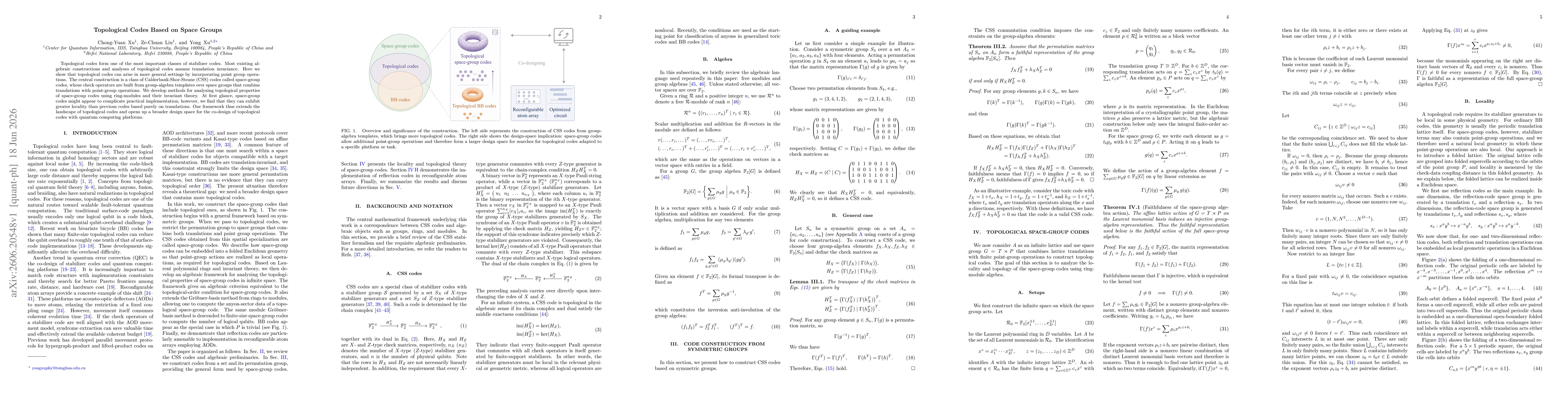 Thumbnail for Topological Codes Based on Space Groups