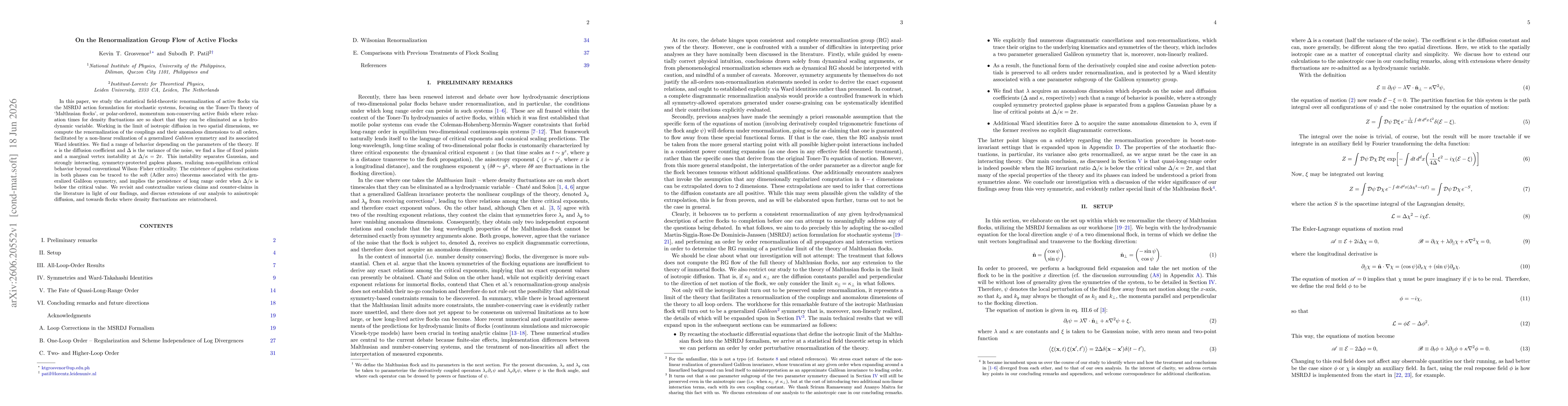 Thumbnail for On the Renormalization Group Flow of Active Flocks