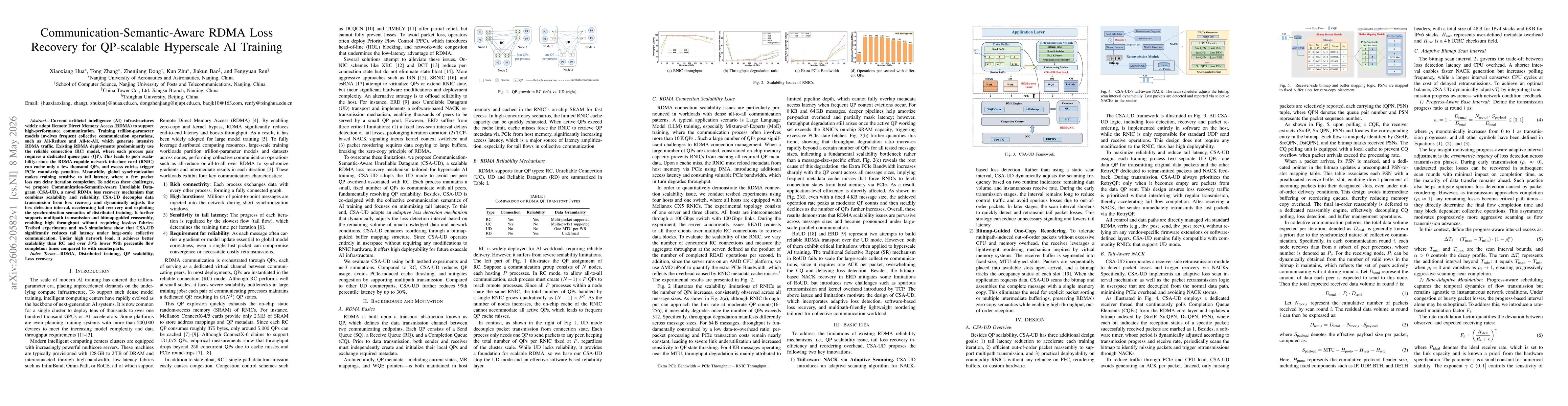 Thumbnail for Communication-Semantic-Aware RDMA Loss Recovery for QP-scalable Hyperscale AI Training
