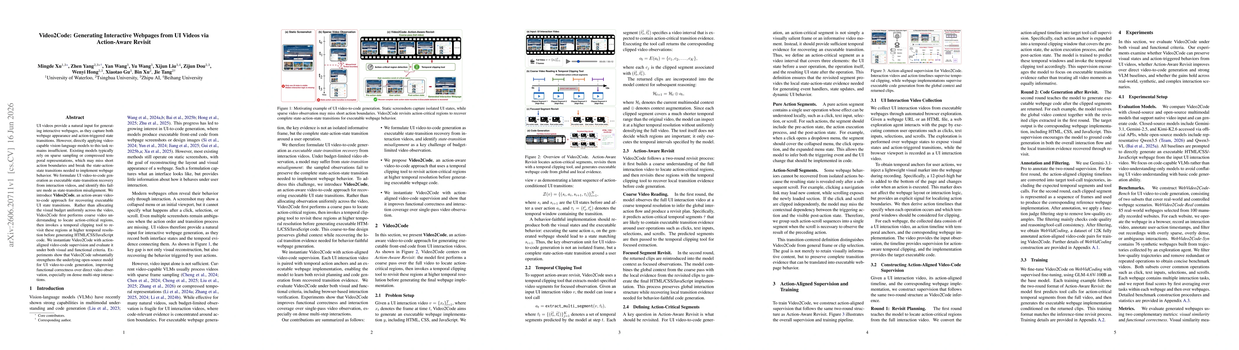 Thumbnail for Video2Code: Generating Interactive Webpages from UI Videos via Action-Aware Revisit