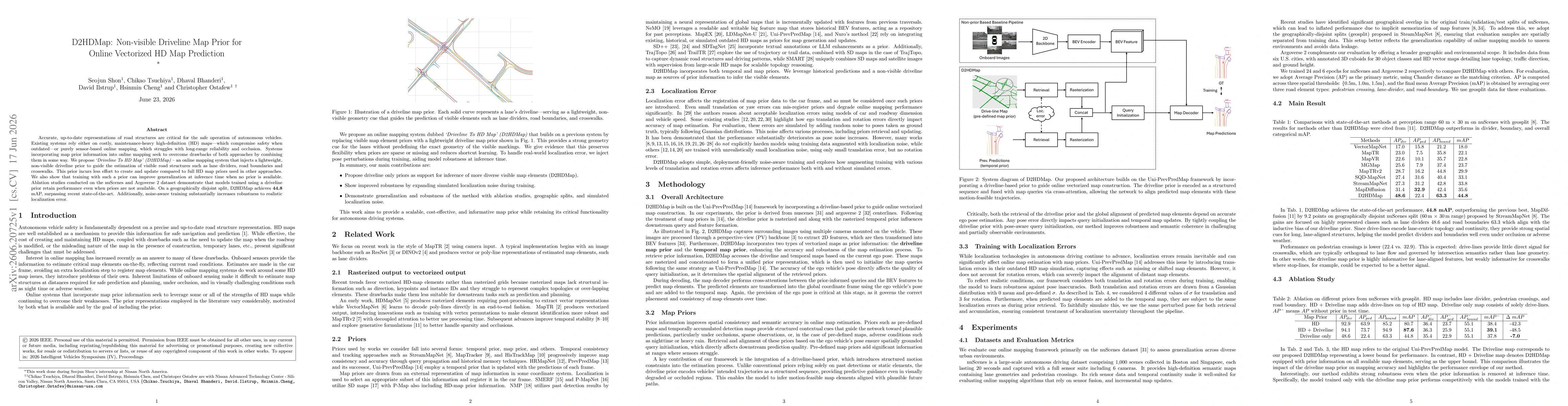 Thumbnail for D2HDMap: Non-visible Driveline Map Prior for Online Vectorized HD Map Prediction