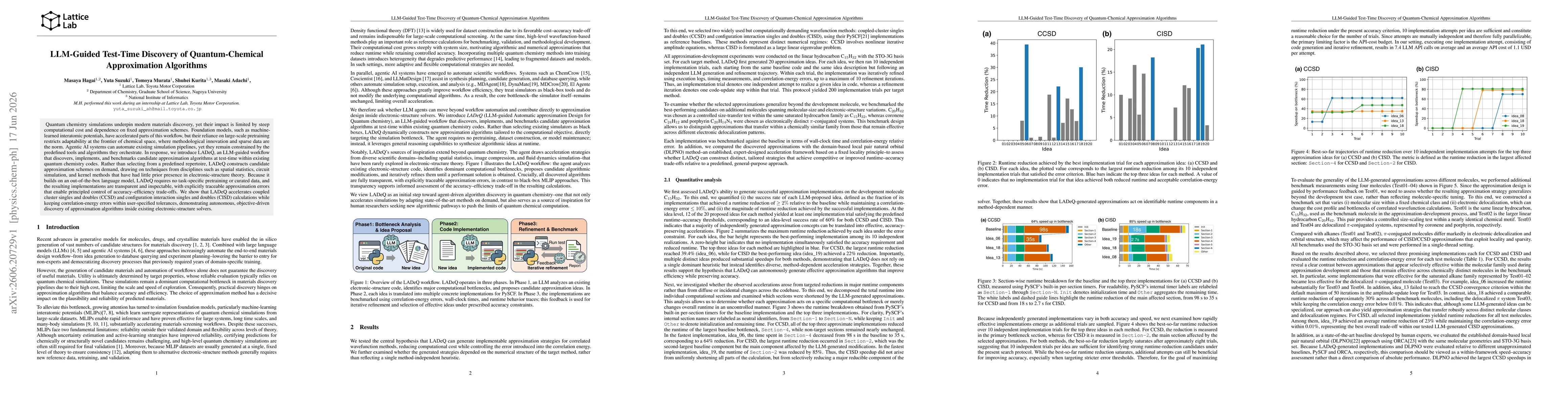 Thumbnail for LLM-Guided Test-Time Discovery of Quantum-Chemical Approximation Algorithms
