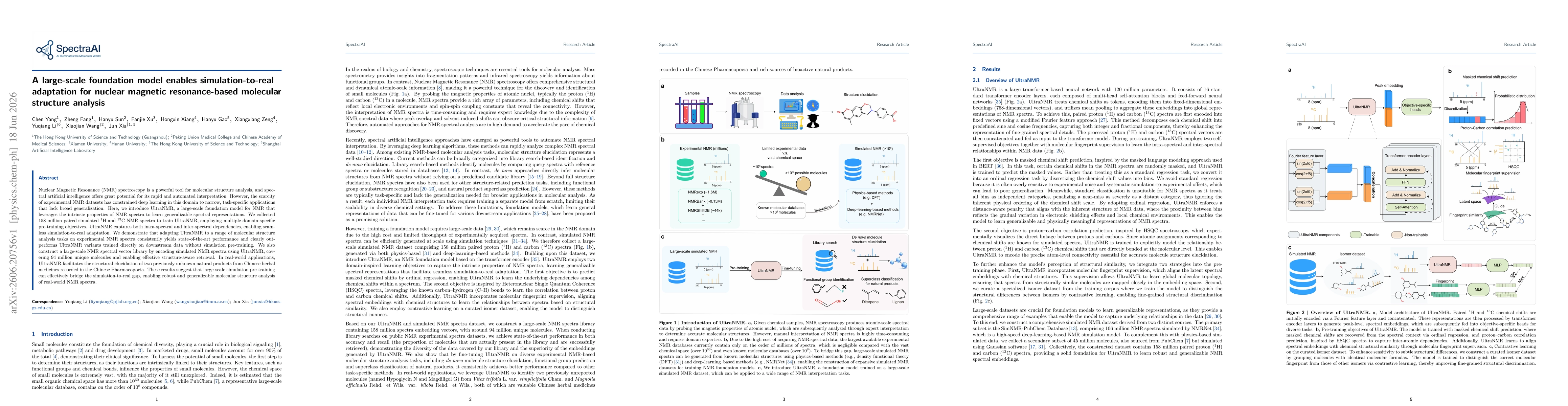 Thumbnail for A large-scale foundation model enables simulation-to-real adaptation for nuclear magnetic resonance-based molecular structure analysis