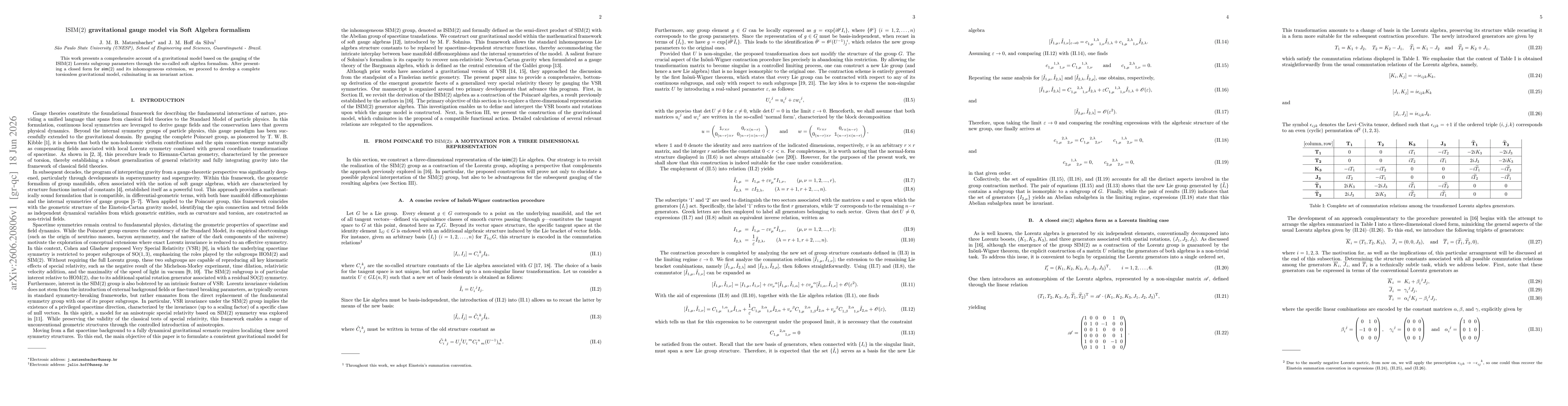 Thumbnail for $\mathrm{ISIM}(2)$ gravitational gauge model via Soft Algebra formalism