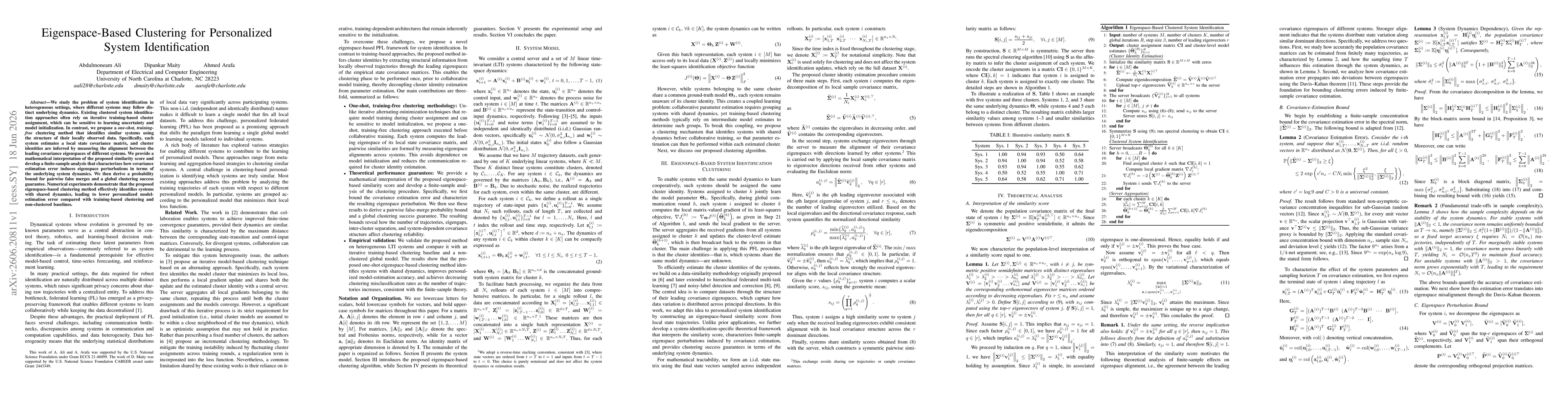 Thumbnail for Eigenspace-Based Clustering for Personalized System Identification