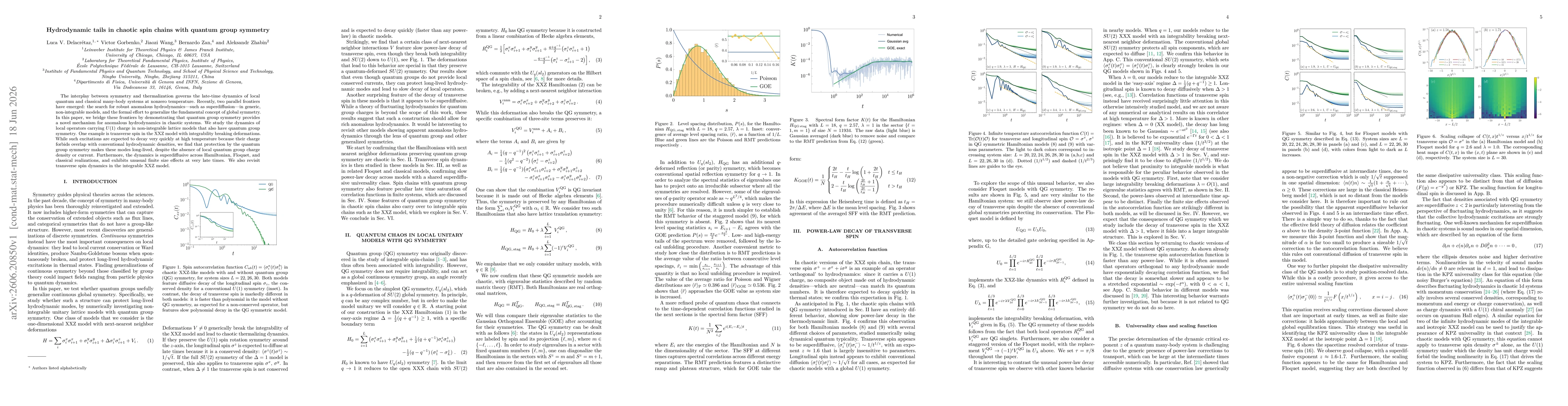 Thumbnail for Hydrodynamic tails in chaotic spin chains with quantum group symmetry