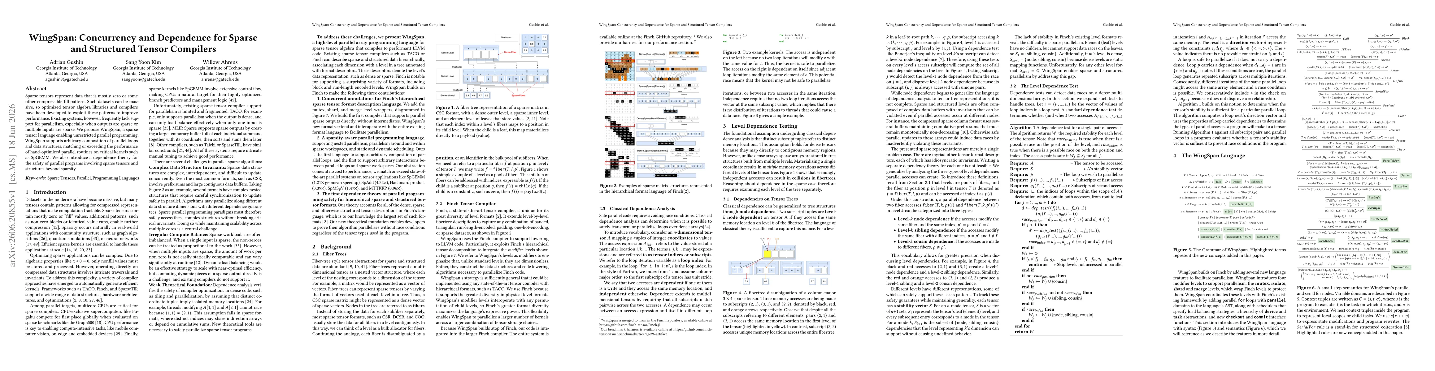 Thumbnail for WingSpan: Concurrency and Dependence for Sparse and Structured Tensor Compilers