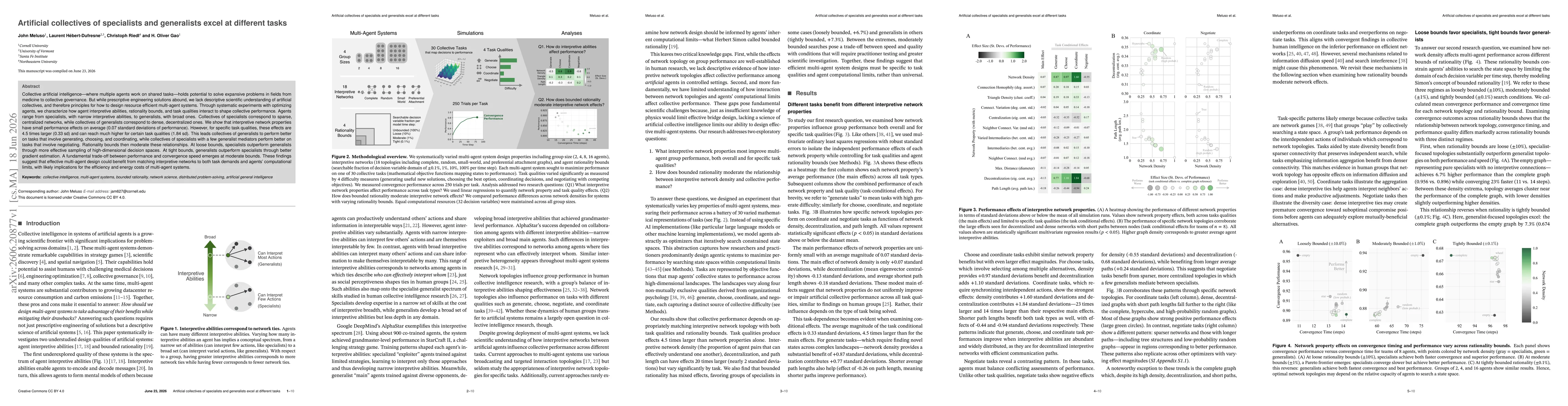 Thumbnail for Artificial collectives of specialists and generalists excel at different tasks