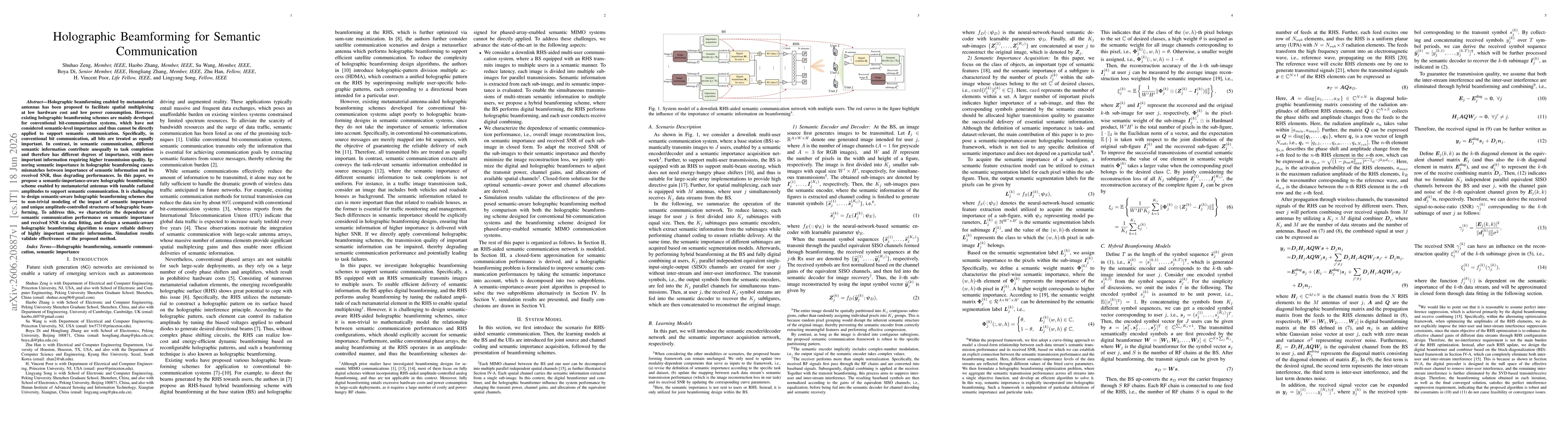 Thumbnail for Holographic Beamforming for Semantic Communication