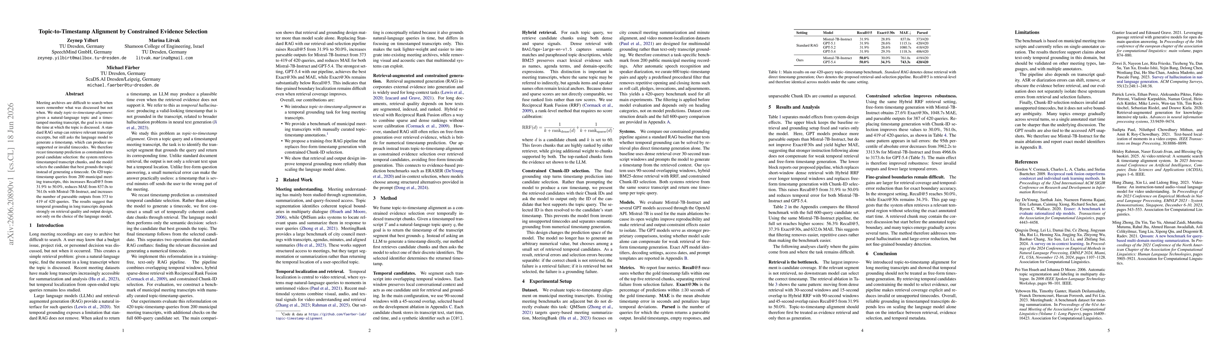 Thumbnail for Topic-to-Timestamp Alignment by Constrained Evidence Selection