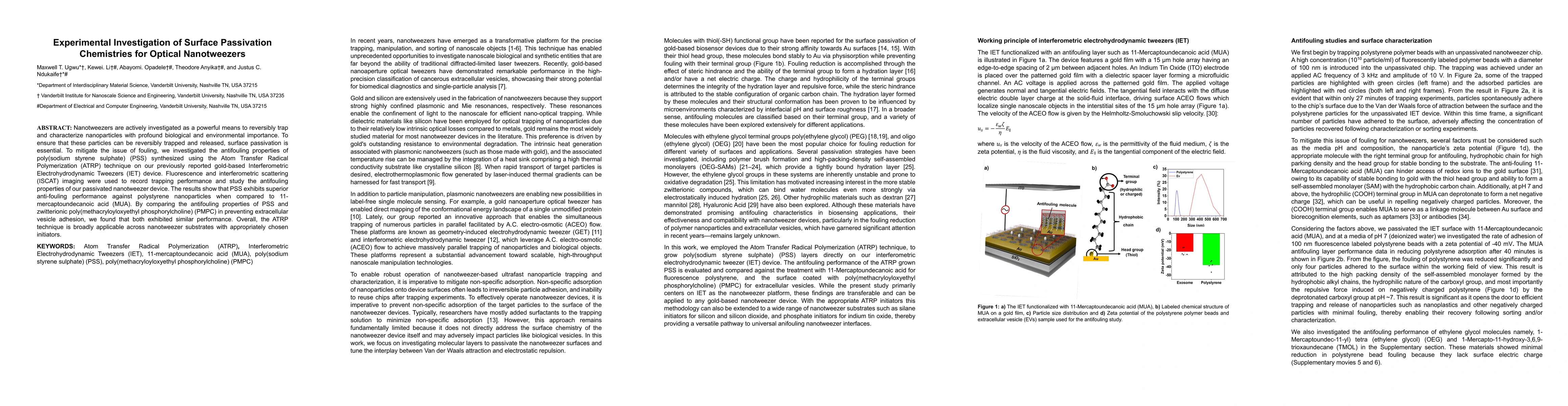 Thumbnail for Experimental Investigation of Surface Passivation Chemistries for Optical Nanotweezers