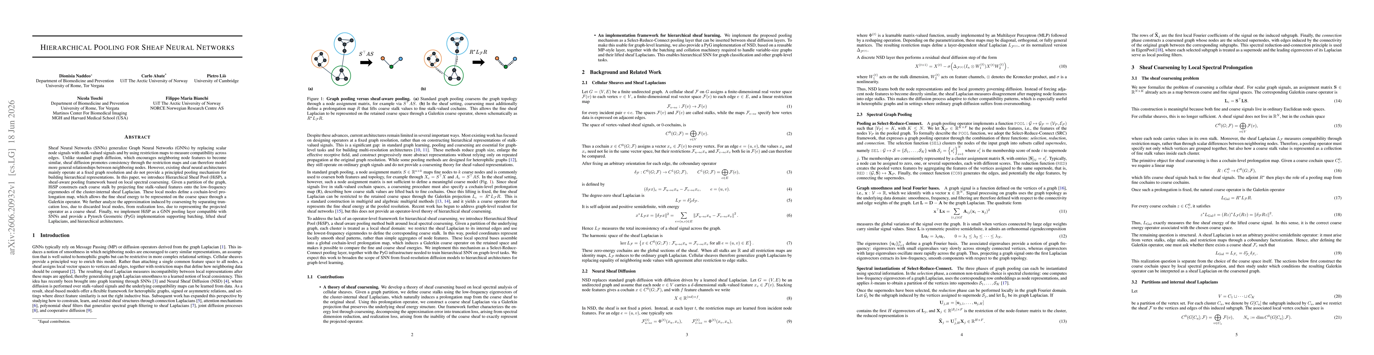 Thumbnail for Hierarchical Pooling for Sheaf Neural Networks