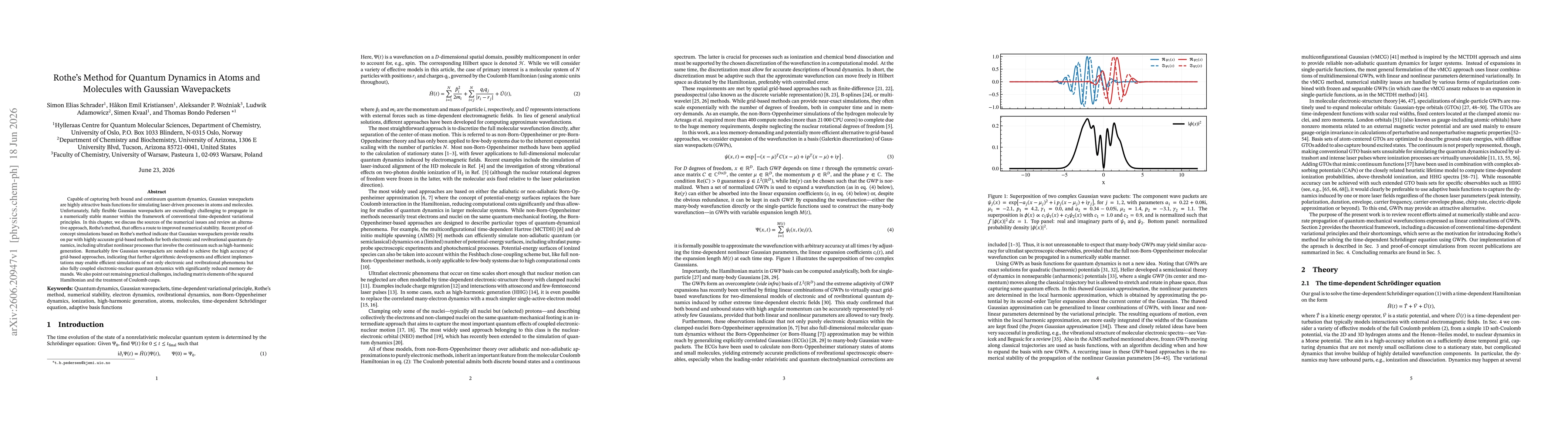 Thumbnail for Rothe's Method for Quantum Dynamics in Atoms and Molecules with Gaussian Wavepackets