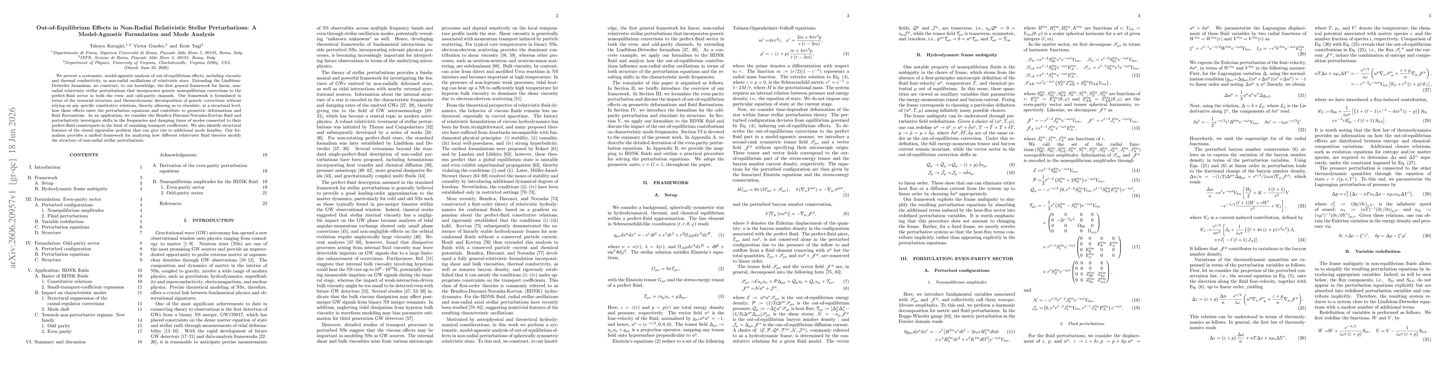 Thumbnail for Out-of-Equilibrium Effects in Non-Radial Relativistic Stellar Perturbations: A Model-Agnostic Formulation and Mode Analysis