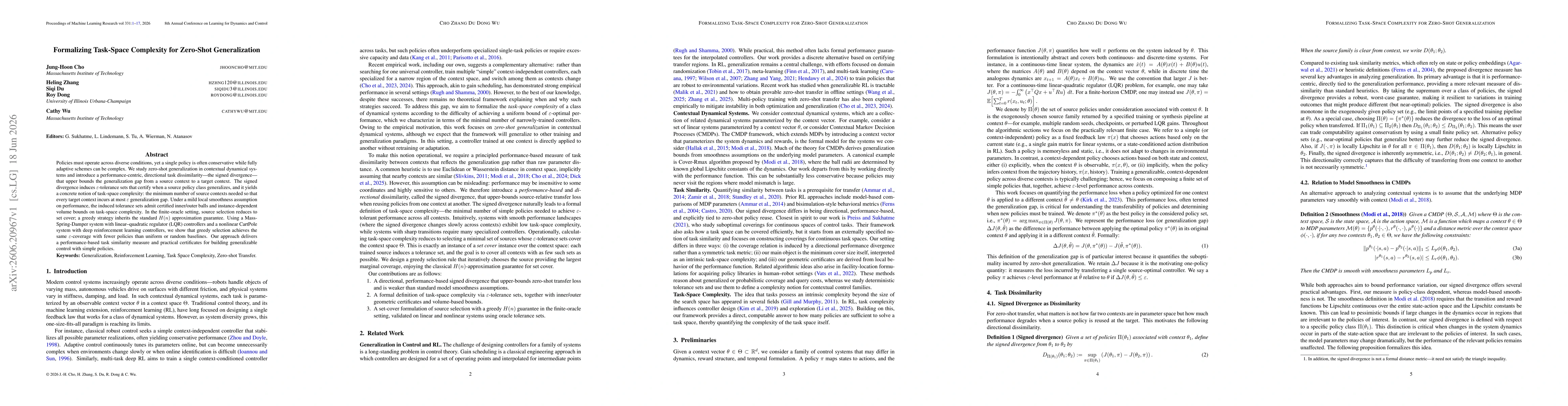 Thumbnail for Formalizing Task-Space Complexity for Zero-Shot Generalization