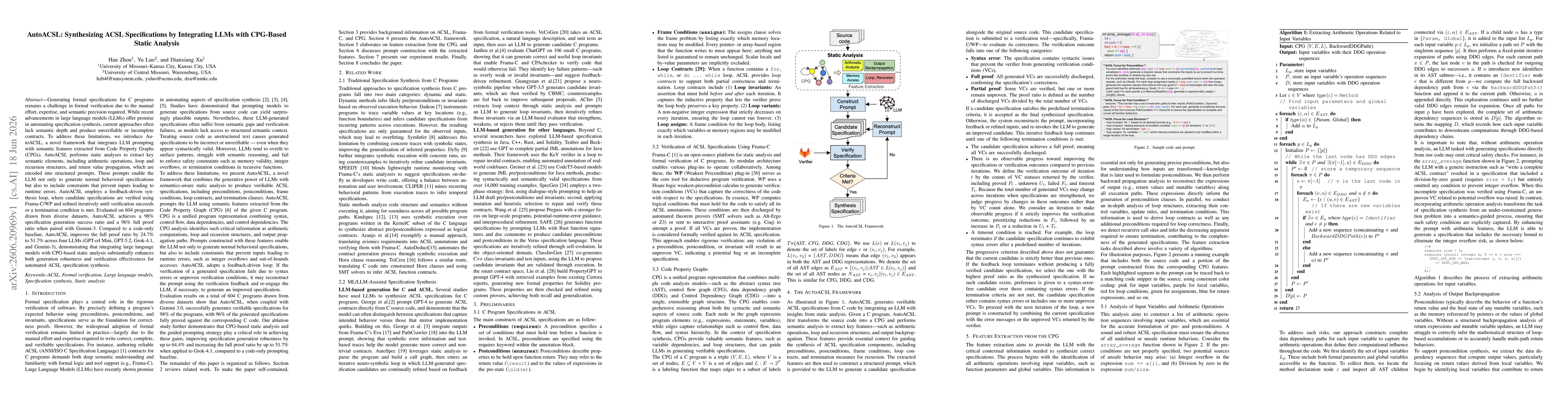 Thumbnail for AutoACSL: Synthesizing ACSL Specifications by Integrating LLMs with CPG-Based Static Analysis