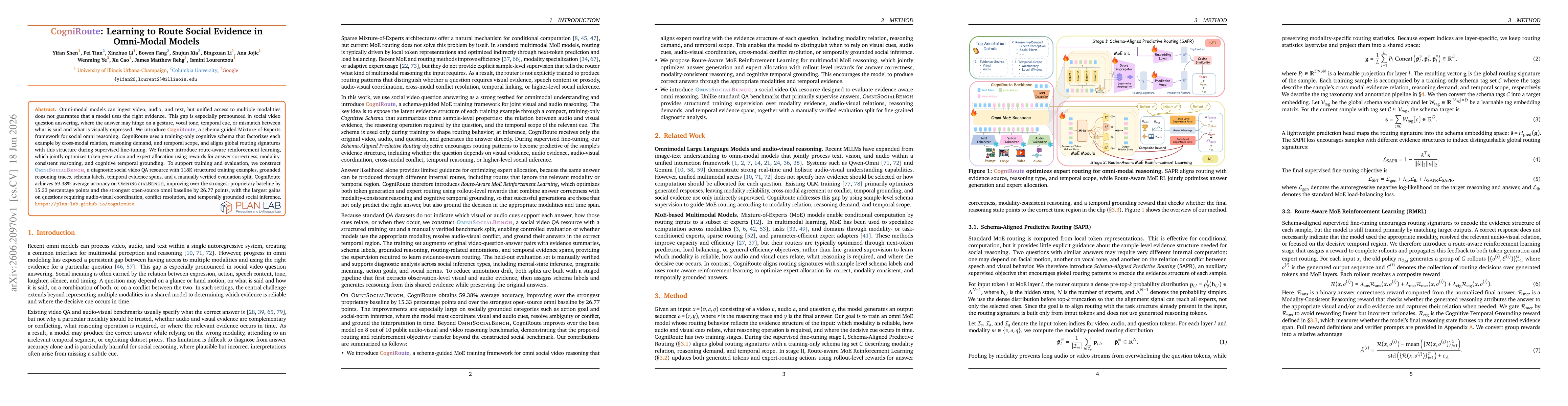 Thumbnail for CogniRoute: Learning to Route Social Evidence in Omni-Modal Models