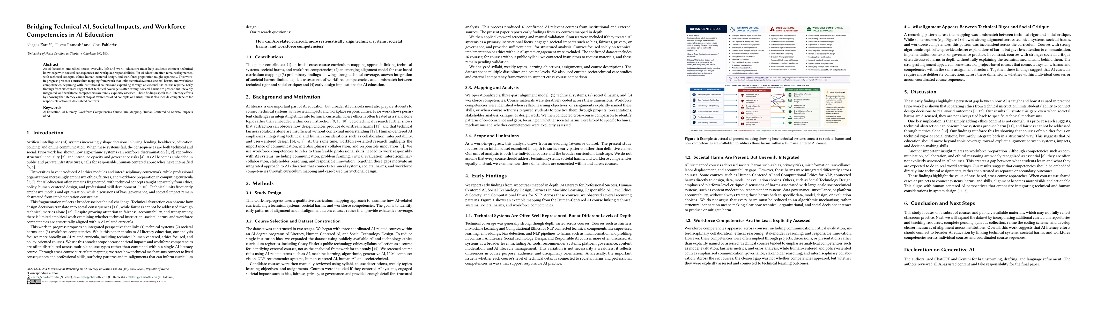 Thumbnail for Bridging Technical AI, Societal Impacts, and Workforce Competencies in AI Education