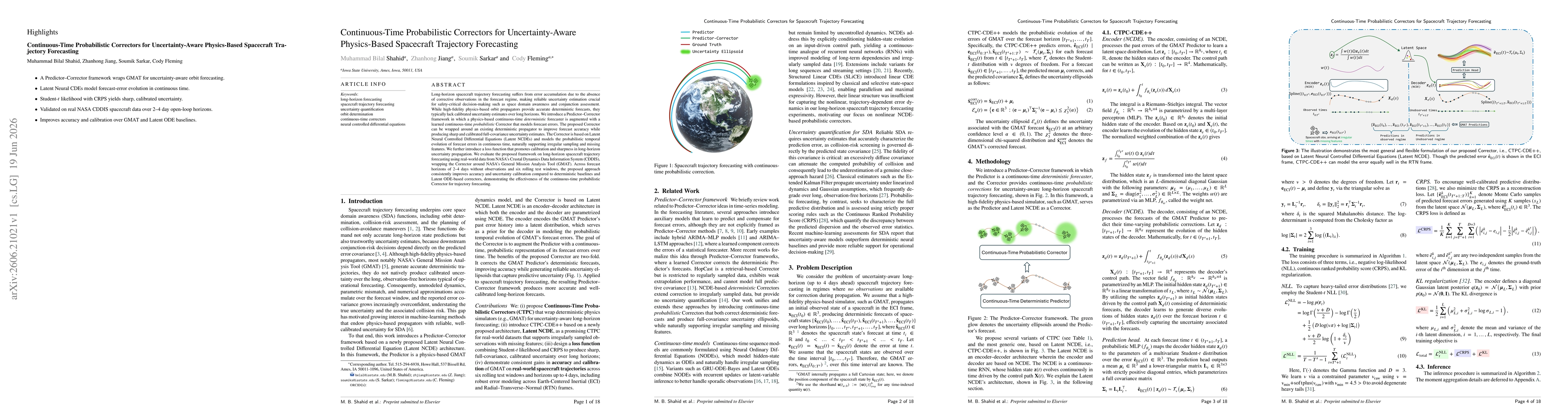 Thumbnail for Continuous-Time Probabilistic Correctors for Uncertainty-Aware Physics-Based Spacecraft Trajectory Forecasting