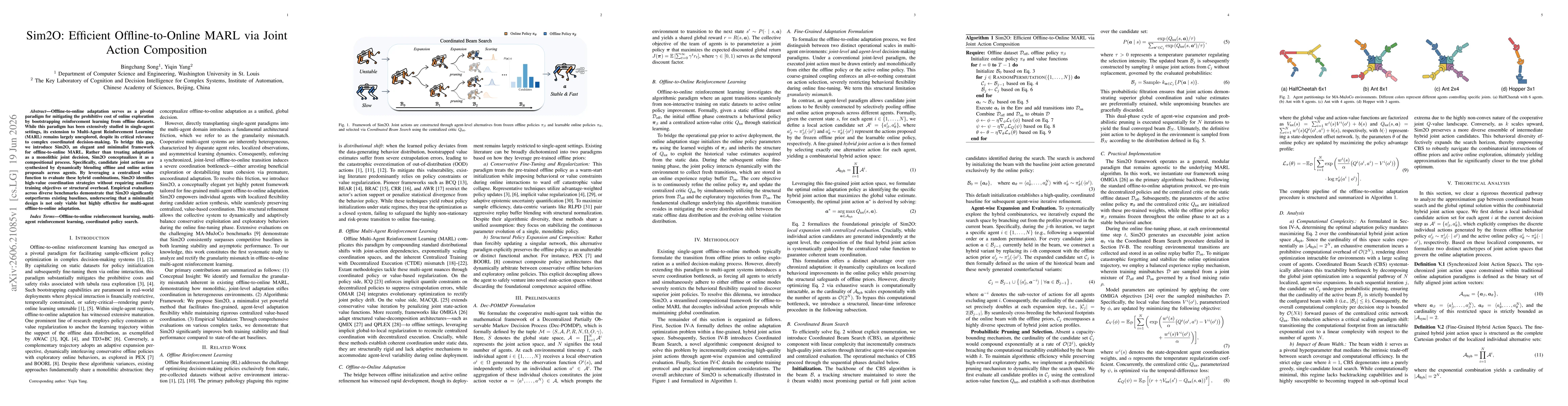 Thumbnail for Sim2O: Efficient Offline-to-Online MARL via Joint Action Composition