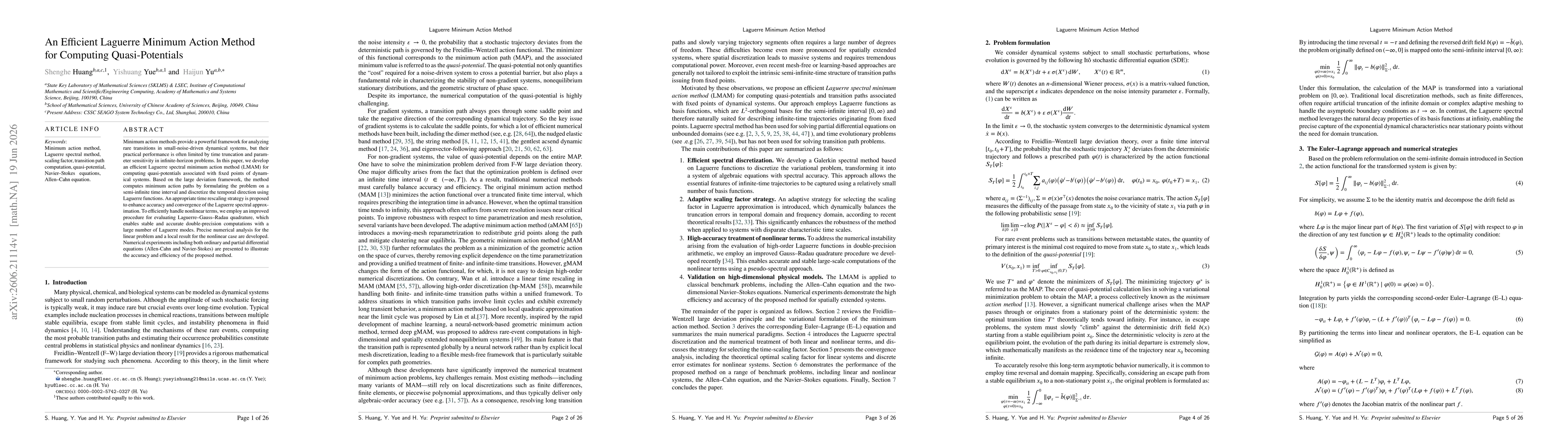 Thumbnail for An Efficient Laguerre Minimum Action Method for Computing Quasi-Potentials