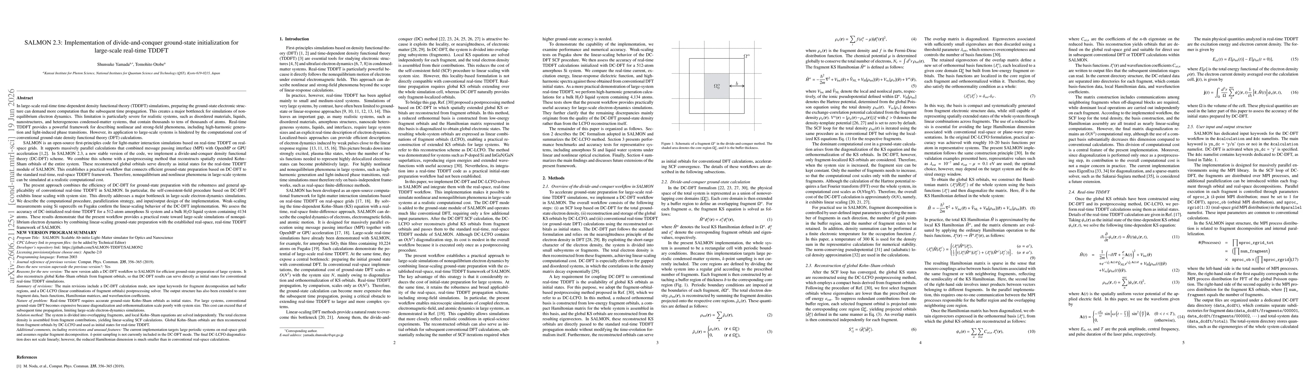 Thumbnail for SALMON 2.3: Implementation of divide-and-conquer ground-state initialization for large-scale real-time TDDFT