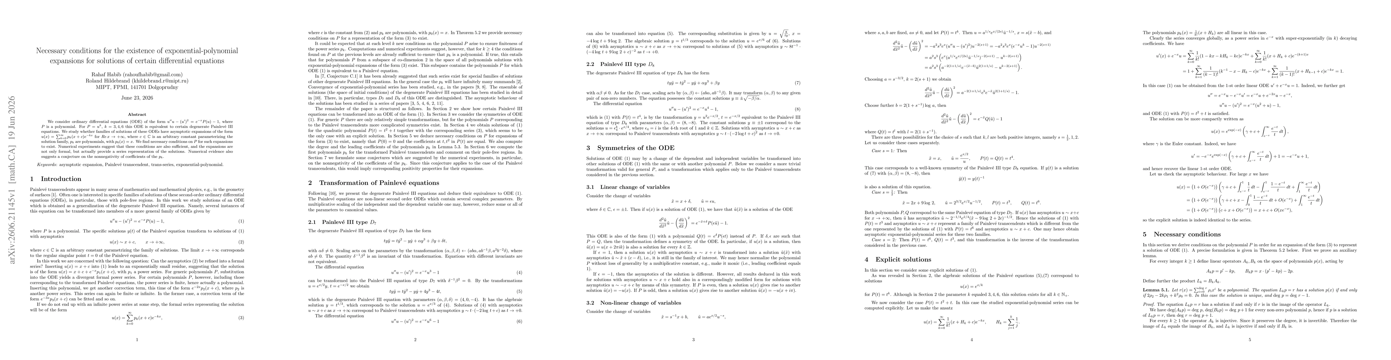 Thumbnail for Necessary conditions for the existence of exponential-polynomial expansions for solutions of certain differential equations