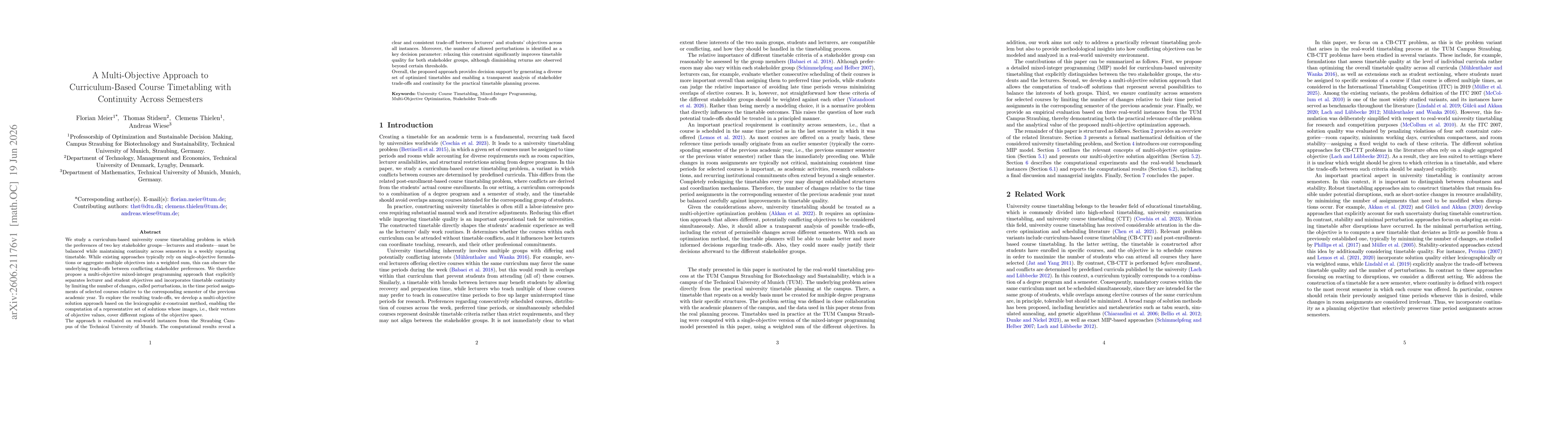 Thumbnail for A Multi-Objective Approach to Curriculum-Based Course Timetabling with Continuity Across Semesters