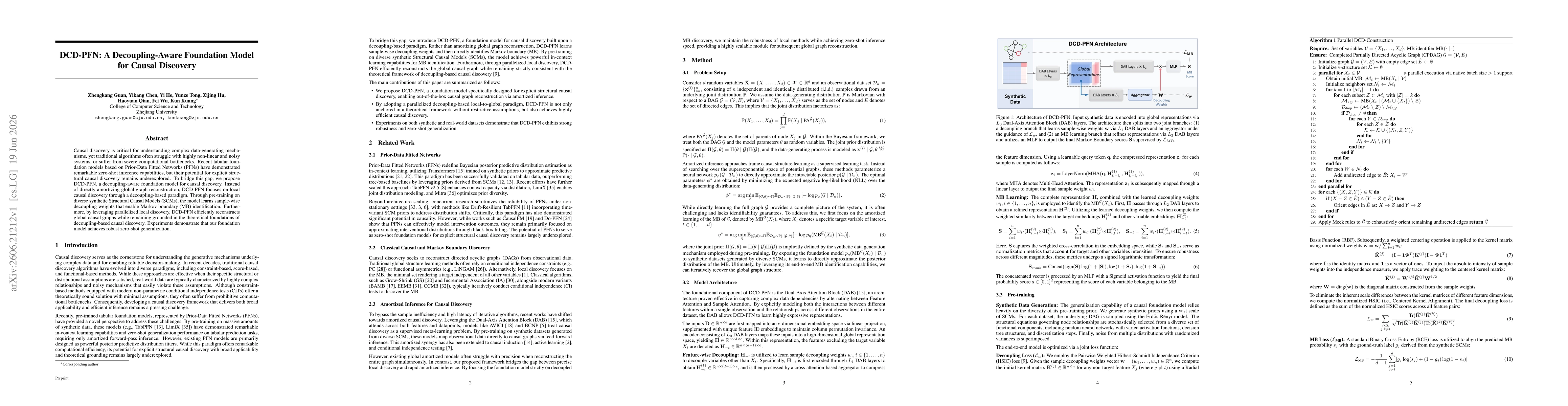 Thumbnail for DCD-PFN: A Decoupling-Aware Foundation Model for Causal Discovery