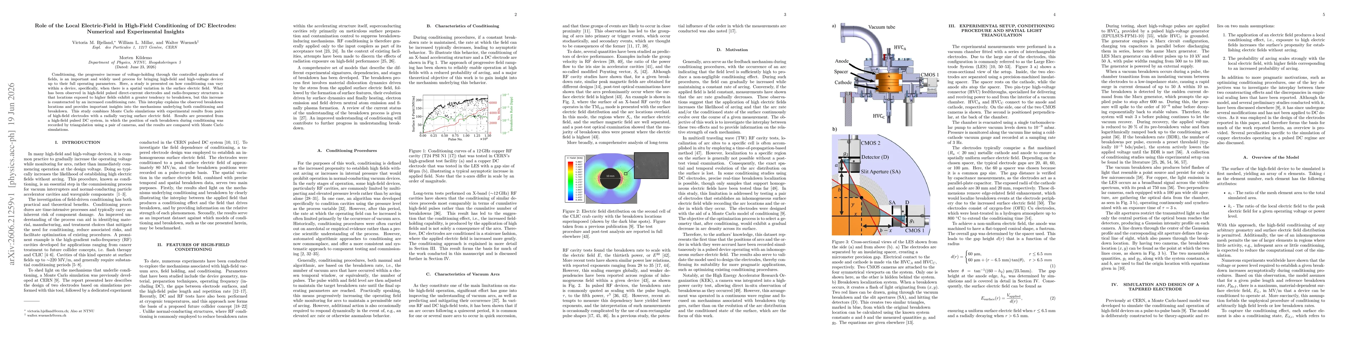 Thumbnail for Role of the Local Electric-Field in High-Field Conditioning of DC Electrodes:Numerical and Experimental Insights