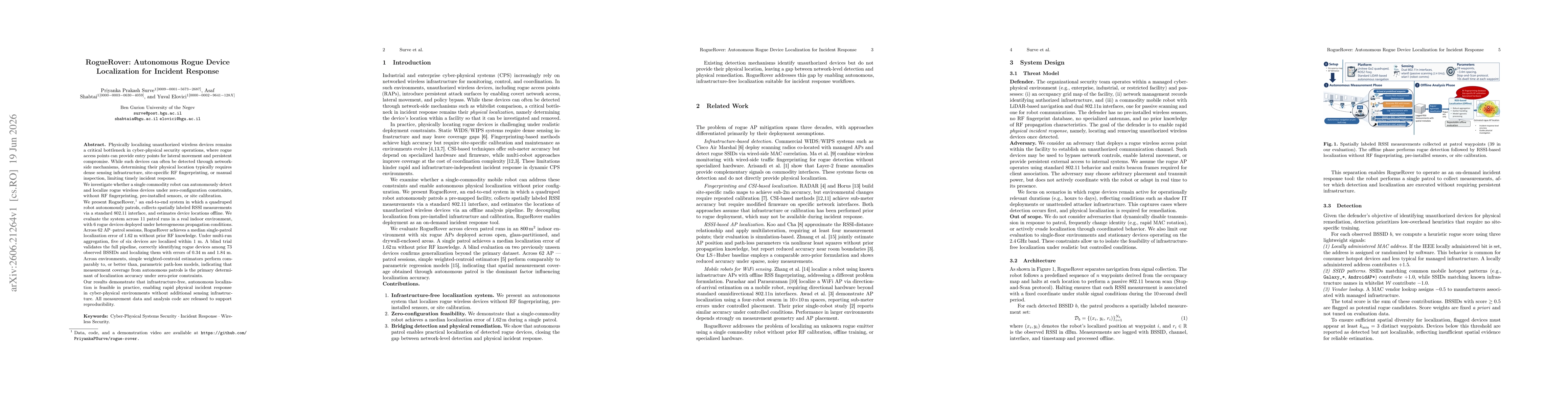 Thumbnail for RogueRover: Autonomous Rogue Device Localization for Incident Response