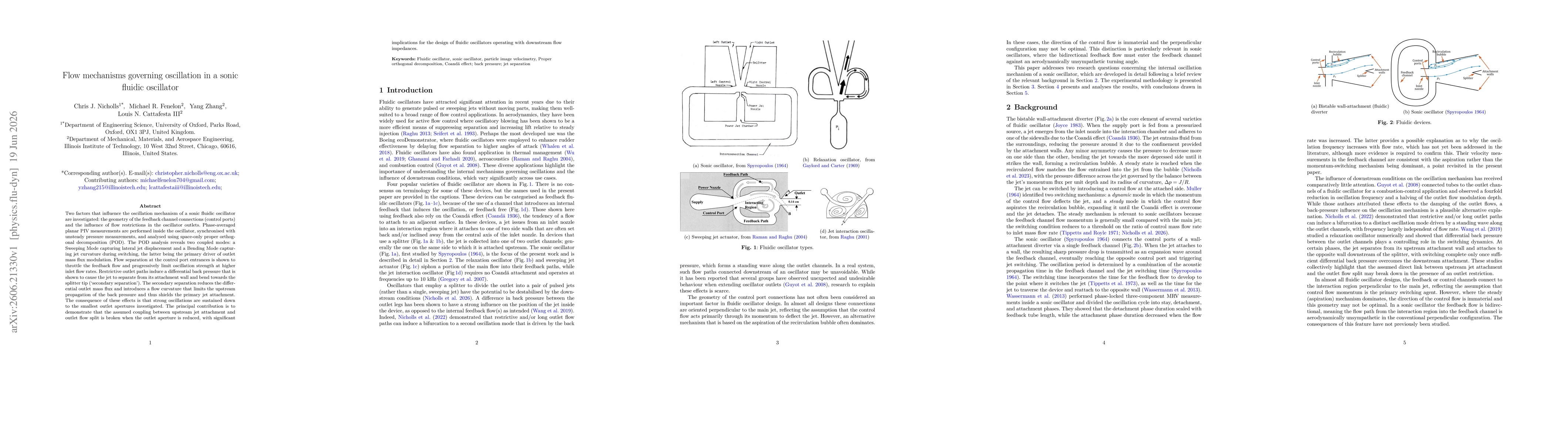 Thumbnail for Flow mechanisms governing oscillation in a sonic fluidic oscillator