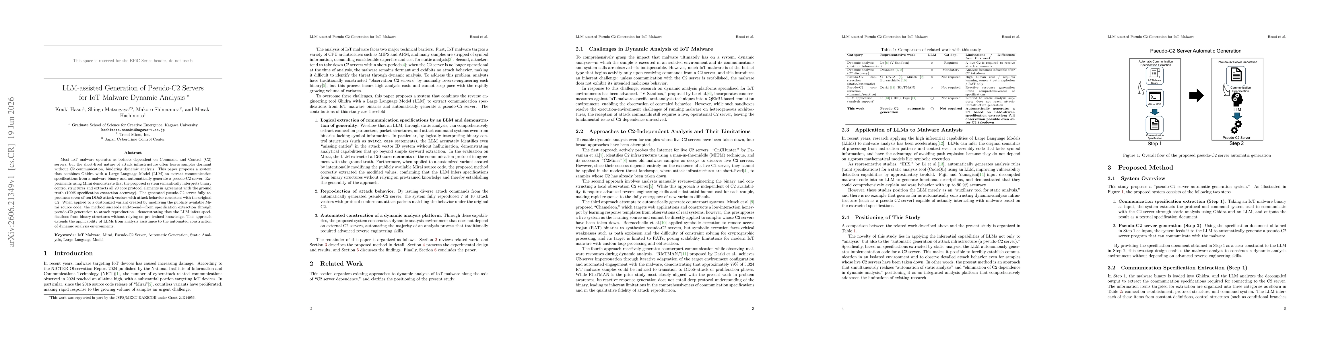 Thumbnail for LLM-assisted Generation of Pseudo-C2 Servers for IoT Malware Dynamic Analysis