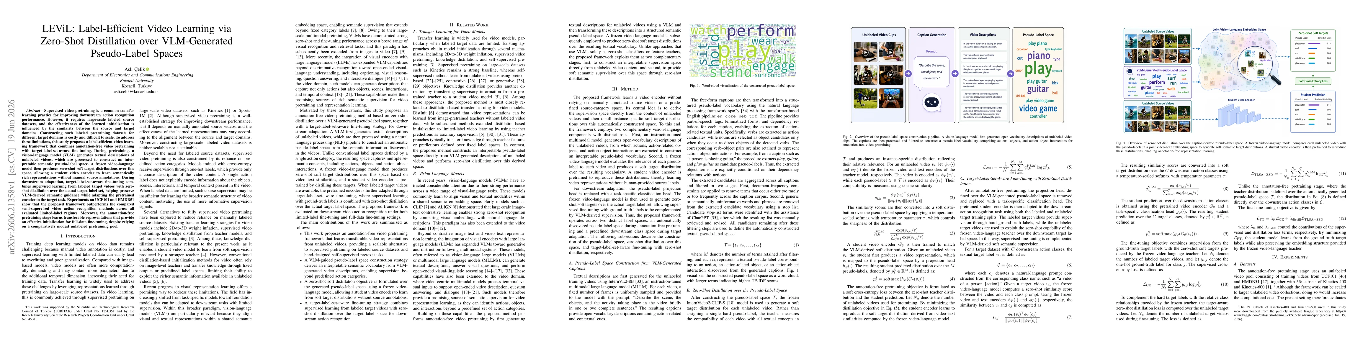 Thumbnail for LEViL: Label-Efficient Video Learning via Zero-Shot Distillation over VLM-Generated Pseudo-Label Spaces