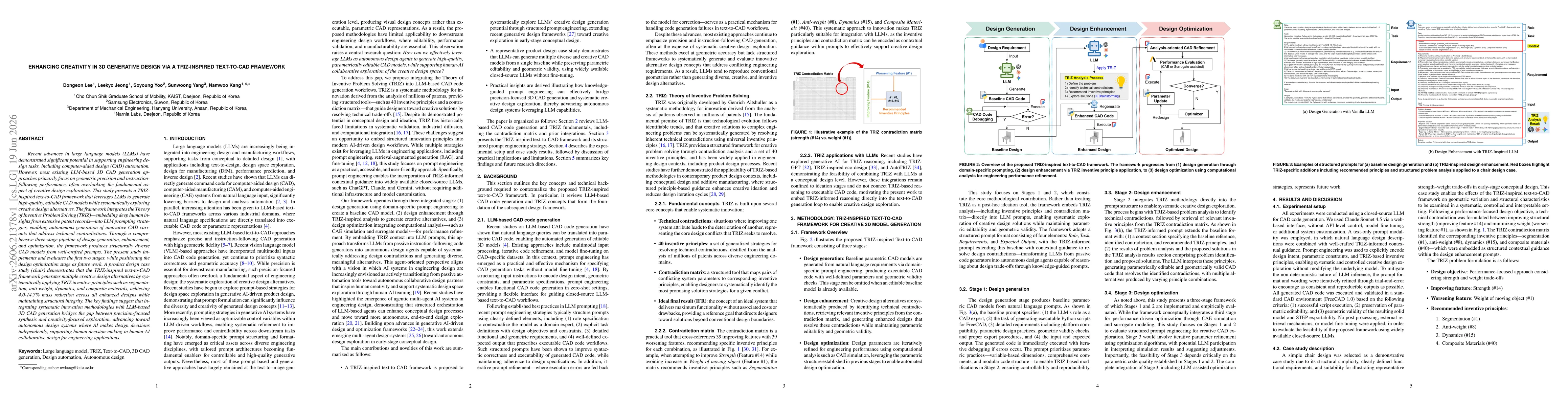 Thumbnail for Enhancing Creativity in 3D Generative Design via a TRIZ-Inspired Text-to-CAD Framework