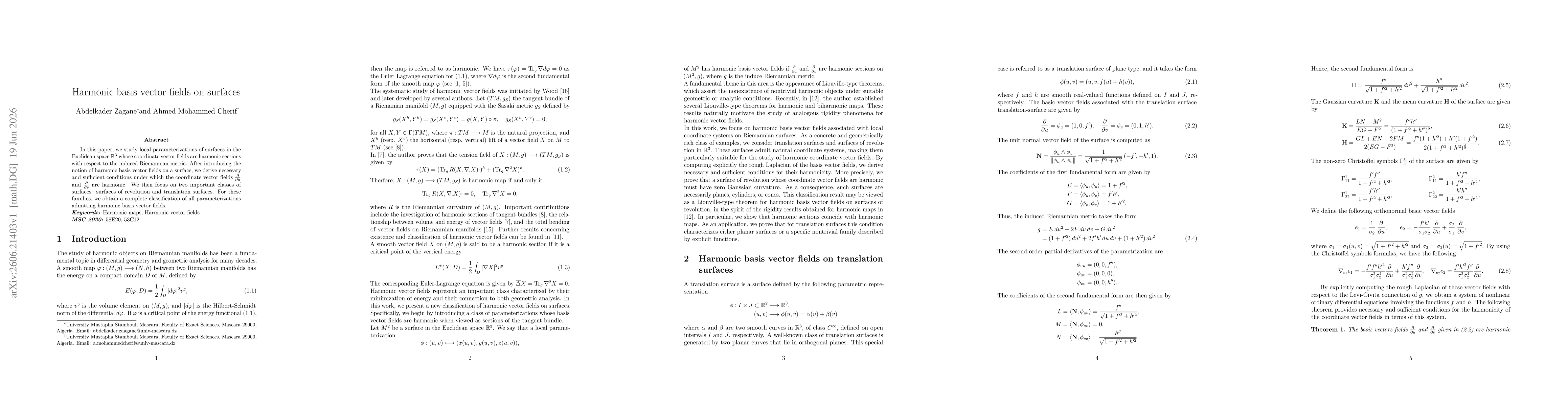 Thumbnail for Harmonic basis vector fields on surfaces