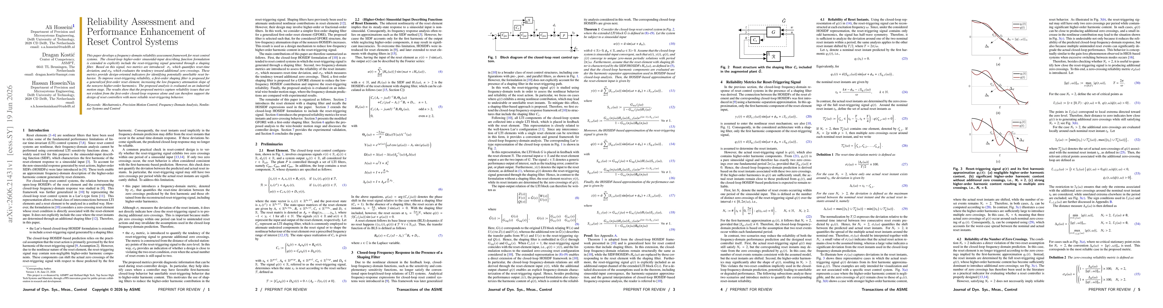Thumbnail for Reliability Assessment and Performance Enhancement of Reset Control Systems