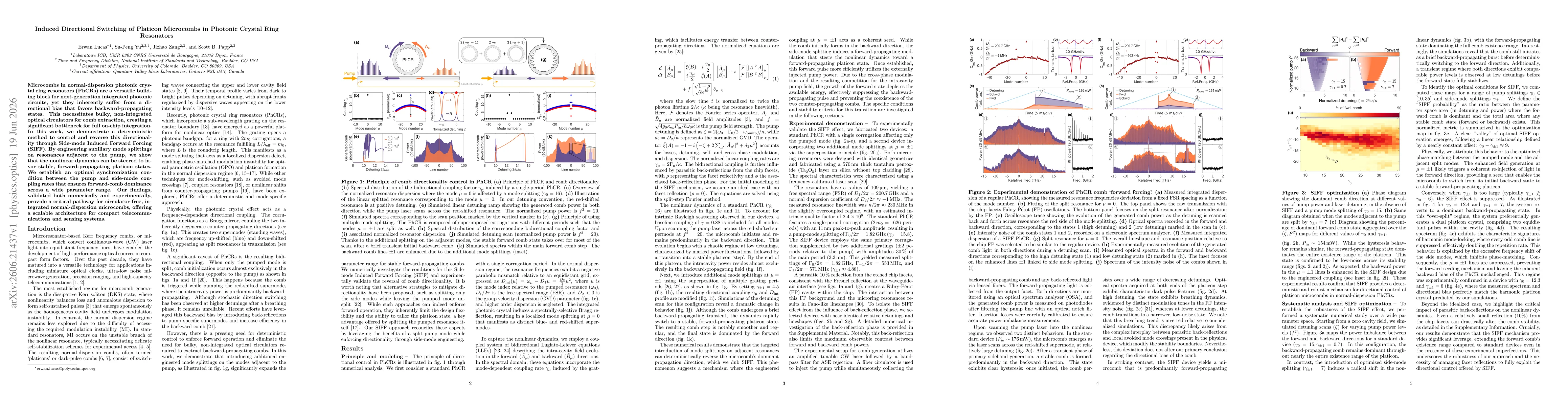 Thumbnail for Induced Directional Switching of Platicon Microcombs in Photonic Crystal Ring Resonators