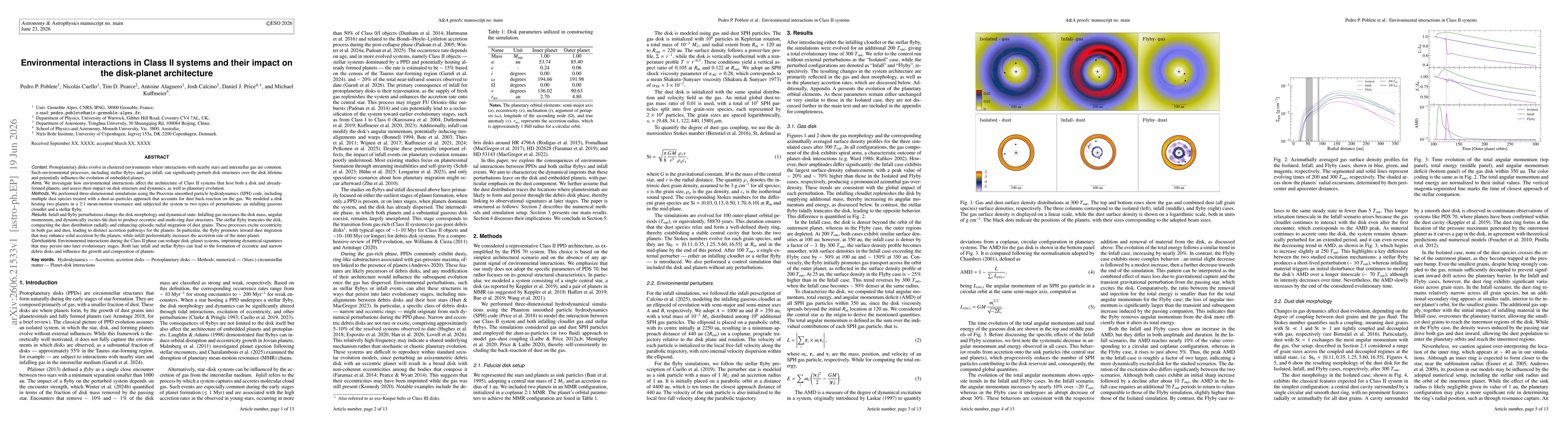 Thumbnail for Environmental interactions in Class II systems and their impact on the disk-planet architecture