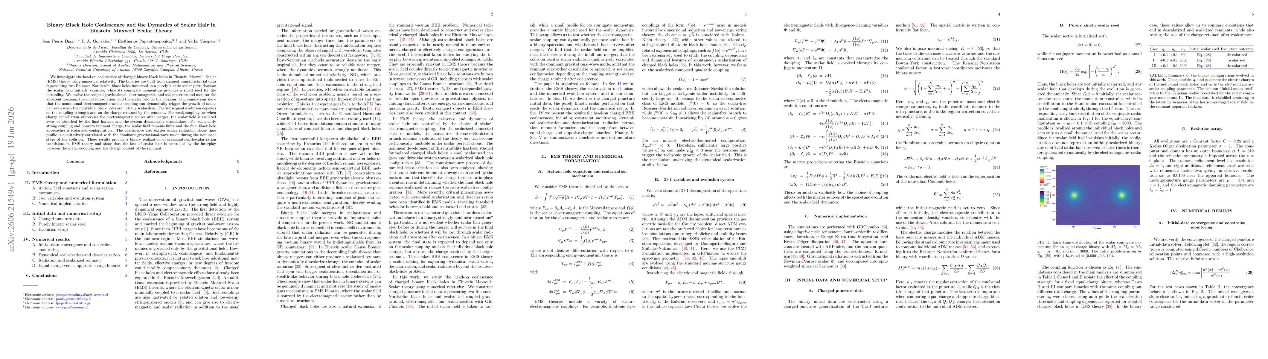 Thumbnail for Binary Black Hole Coalescence and the Dynamics of Scalar Hair in Einstein-Maxwell-Scalar Theory