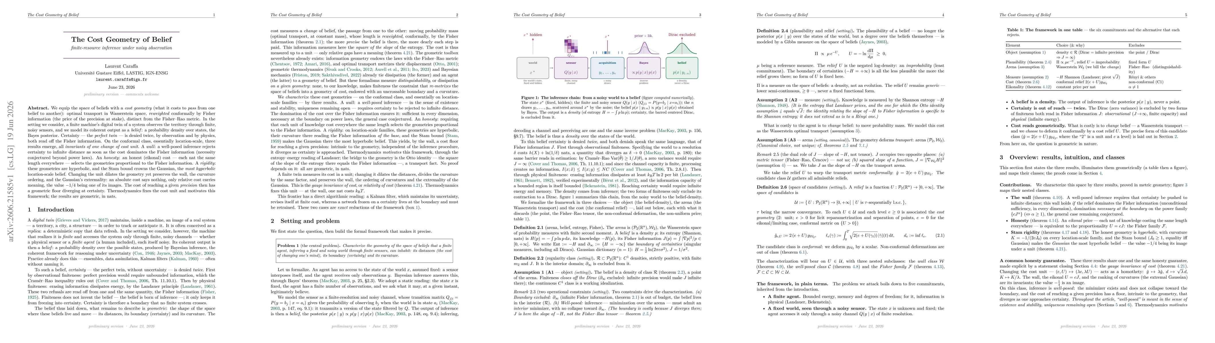 Thumbnail for The Cost Geometry of Belief: finite-resource inference under noisy observation