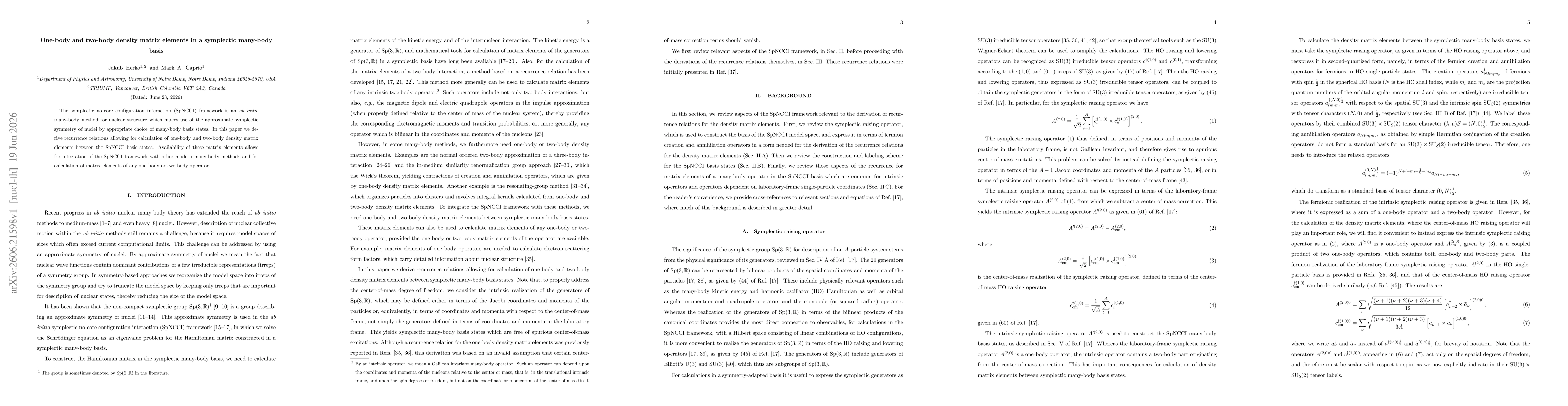 Thumbnail for One-Body and Two-Body Density Matrix Elements in a Symplectic Many-Body Basis