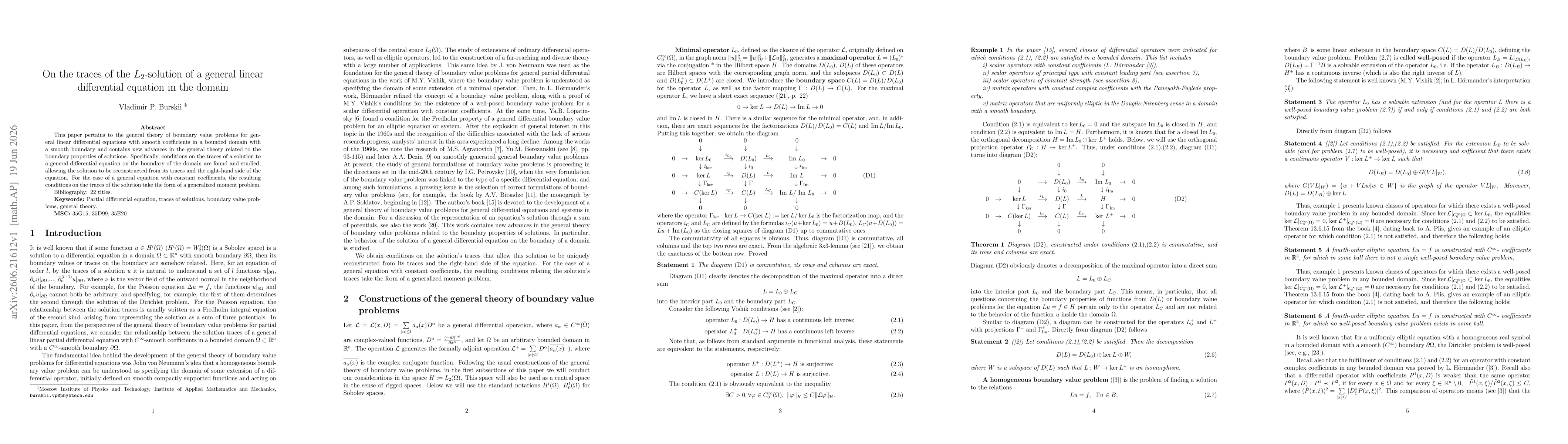 Thumbnail for On the traces of the L_2-solution of a general linear differential equation in the domain