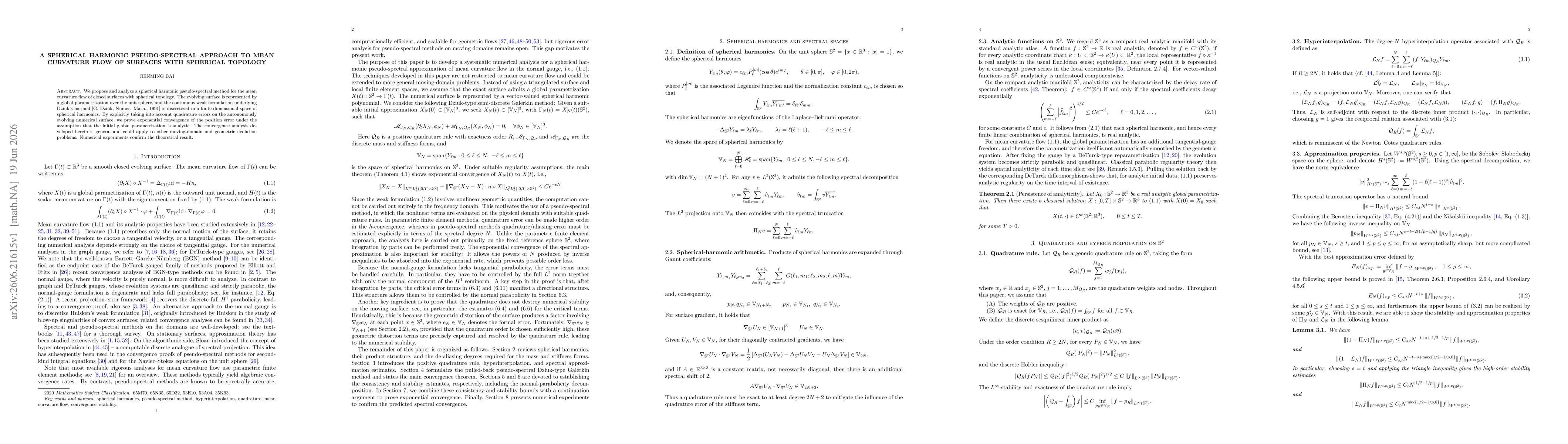 Thumbnail for A spherical harmonic pseudo-spectral approach to mean curvature flow of surfaces with spherical topology
