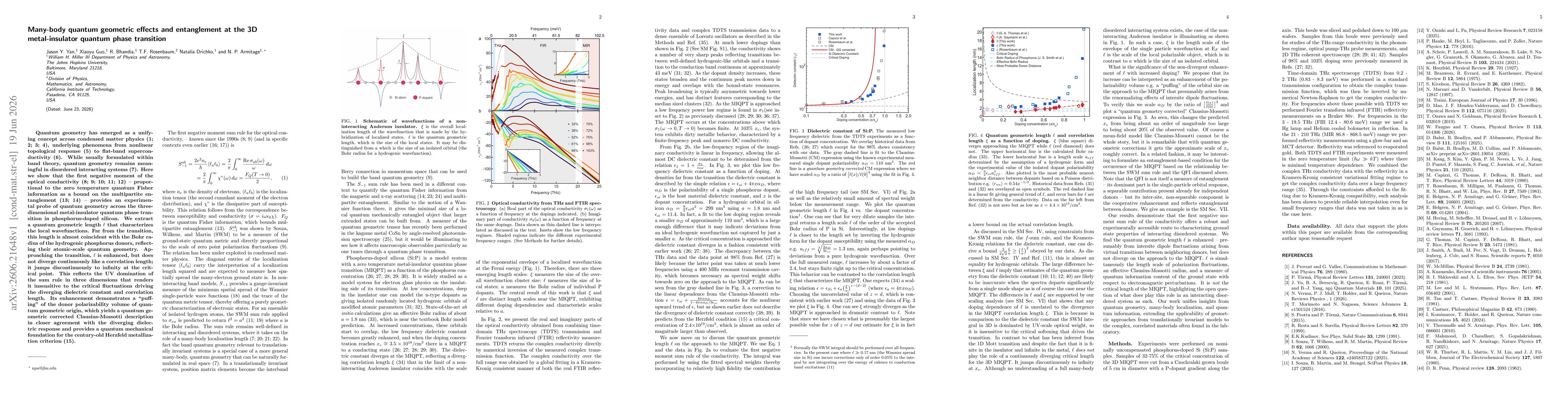 Thumbnail for Many-body quantum geometric effects and entanglement at the 3D metal-insulator quantum phase transition