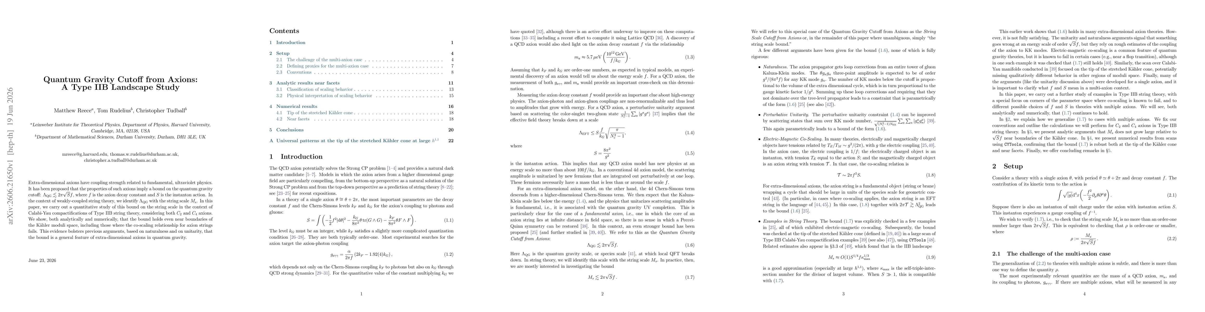 Thumbnail for Quantum Gravity Cutoff from Axions: A Type IIB Landscape Study