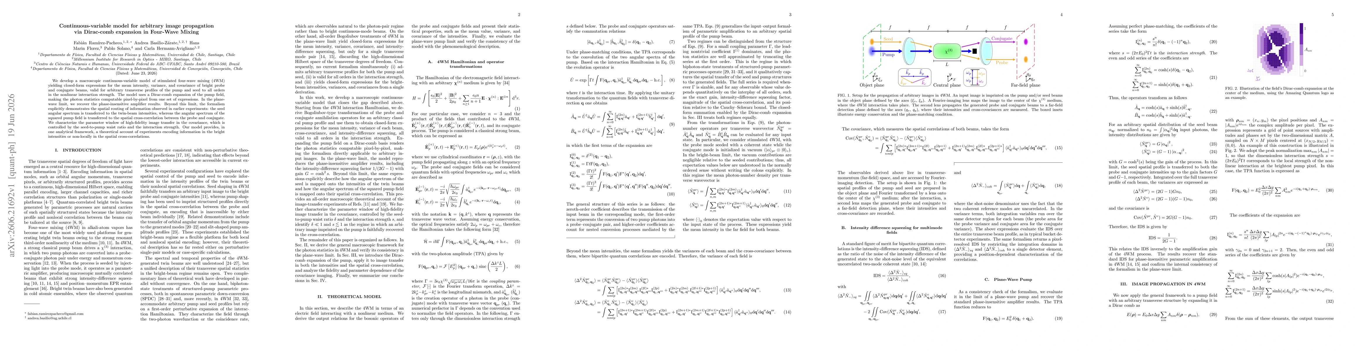 Thumbnail for Continuous-variable model for arbitrary image propagation via Dirac-comb expansion in Four-Wave Mixing